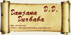 Damjana Durbaba vizit kartica
